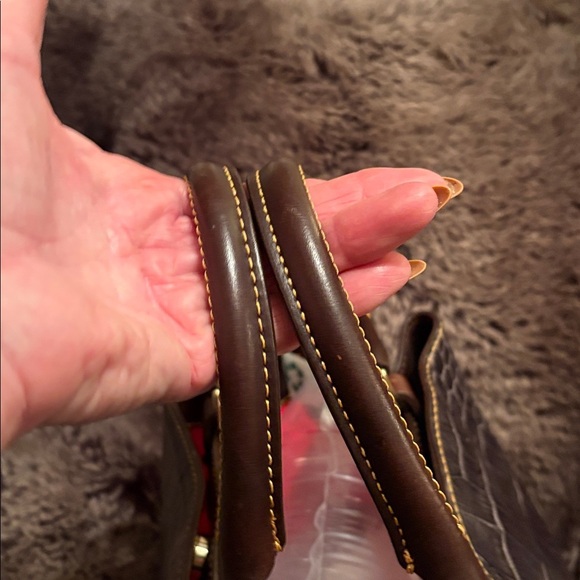 Dooney & Bourke Dark Brown Croc-Embossed Bag - Picture 6 of 12